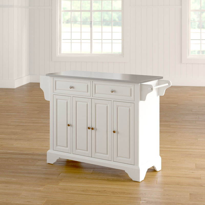 Three Posts™ Haslingden Metal Kitchen Island & Reviews Wayfair